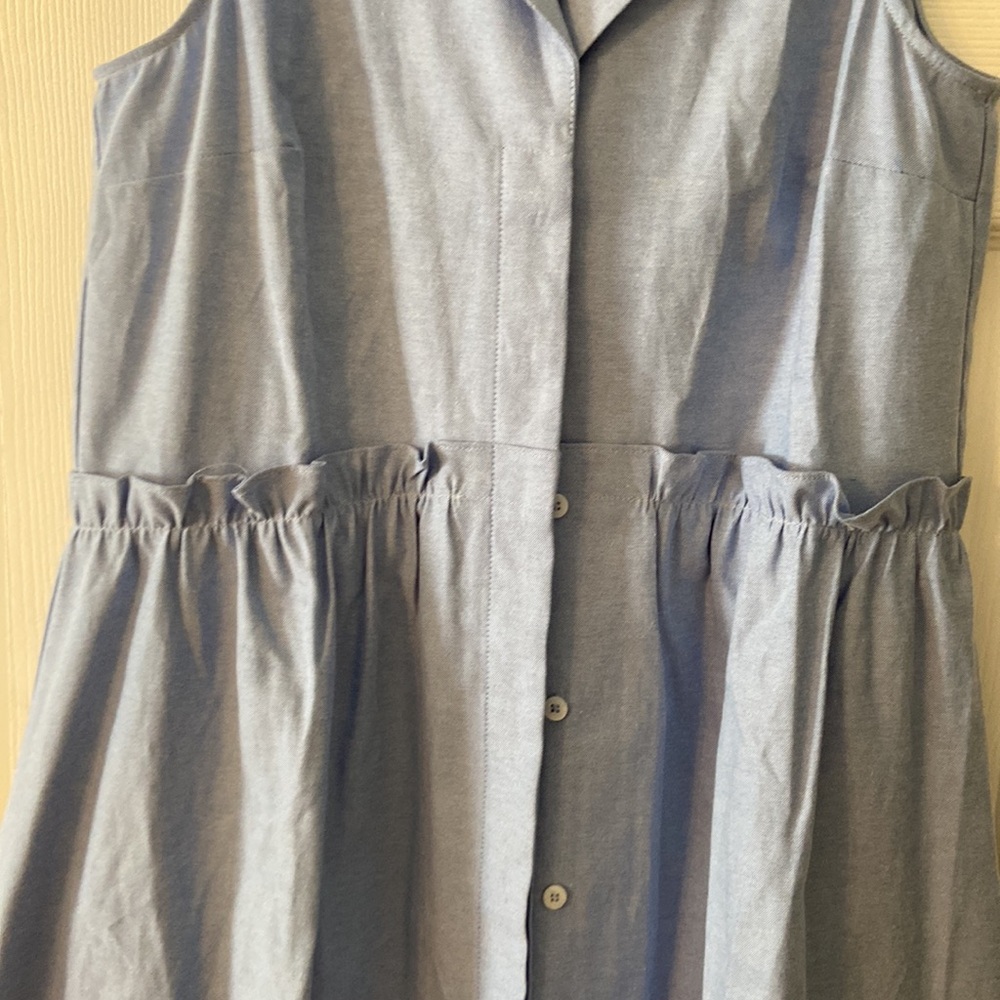 TUCKERNUCK Sleeveless Blue Button-Up Dress size M BNWOT - Picture 4 of 14